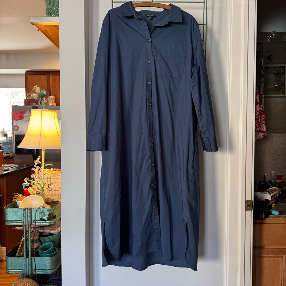 Universal Standard Long Blue Shirt Dress M or 18/20